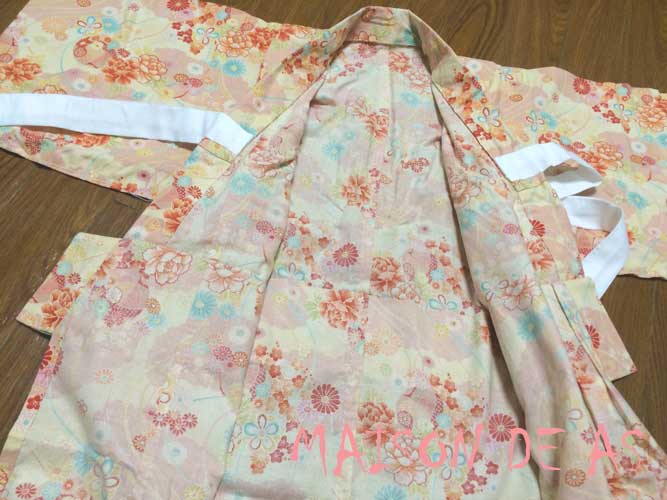 着付け不要 子供サイズ浴衣風ワンピースの作り方 無料製図 100～130サイズ パターンなしで作れる