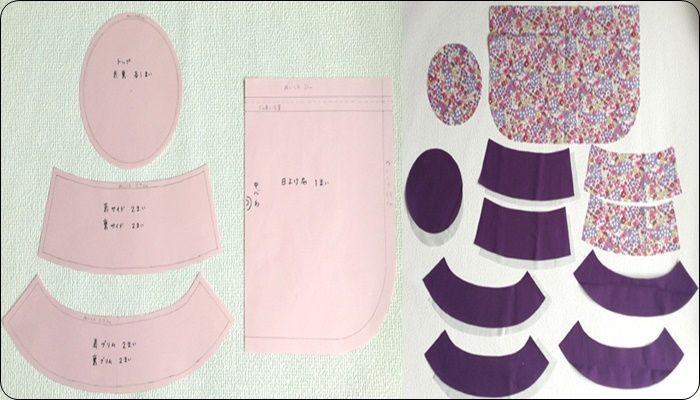 帽子 型紙２wayベビーボンネット - ベビー 型紙 販売パターンショップMahoeAnela