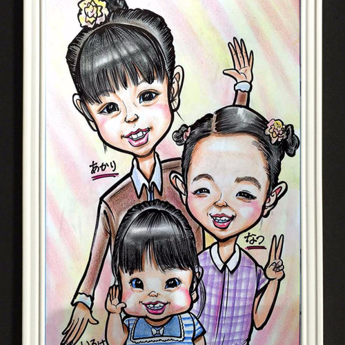 命名紙や年賀状にもおすすめの赤ちゃんの似顔絵イラスト制作例 水彩風似顔絵制作イラスト制作会社アットのイラストレーターブログ