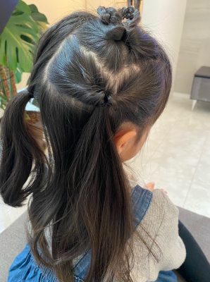 くるりんぱでハート型♡かわいい子どもの髪型アレンジ5選kosodate LIFE 子育てライフ