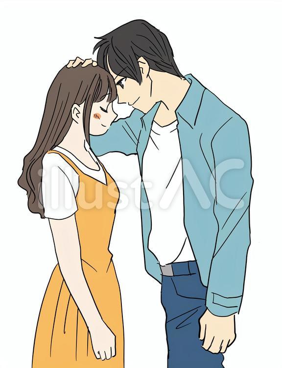 おでこをくっつけるカップルイラスト - No: 25611491無料イラスト・フリー素材なら「イラストAC」
