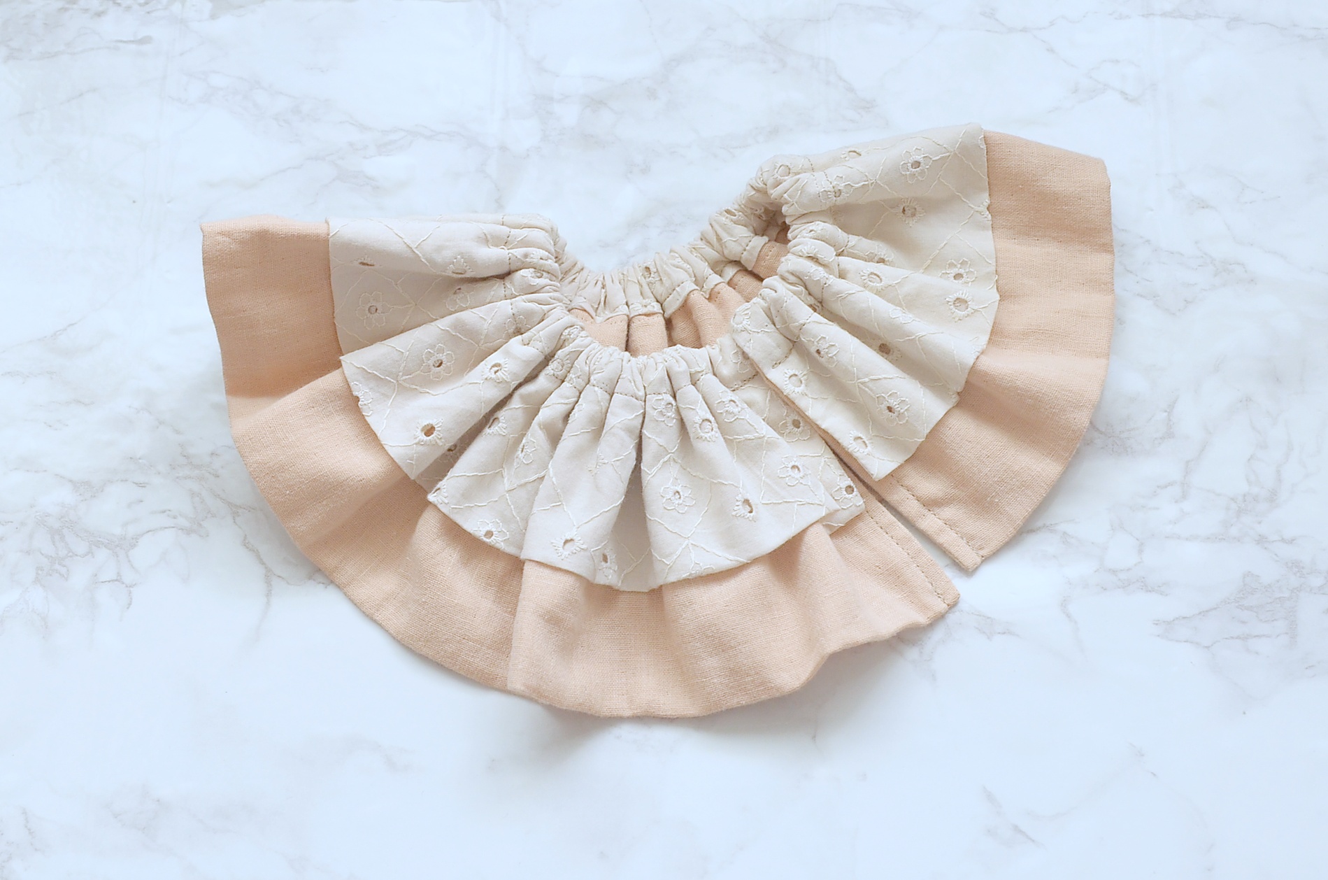 型紙なしで作れる 赤ちゃん・子供のフリル袖ワンピースの作り方 70～130㎝ 裏地なしDIYKids dressbaby dress