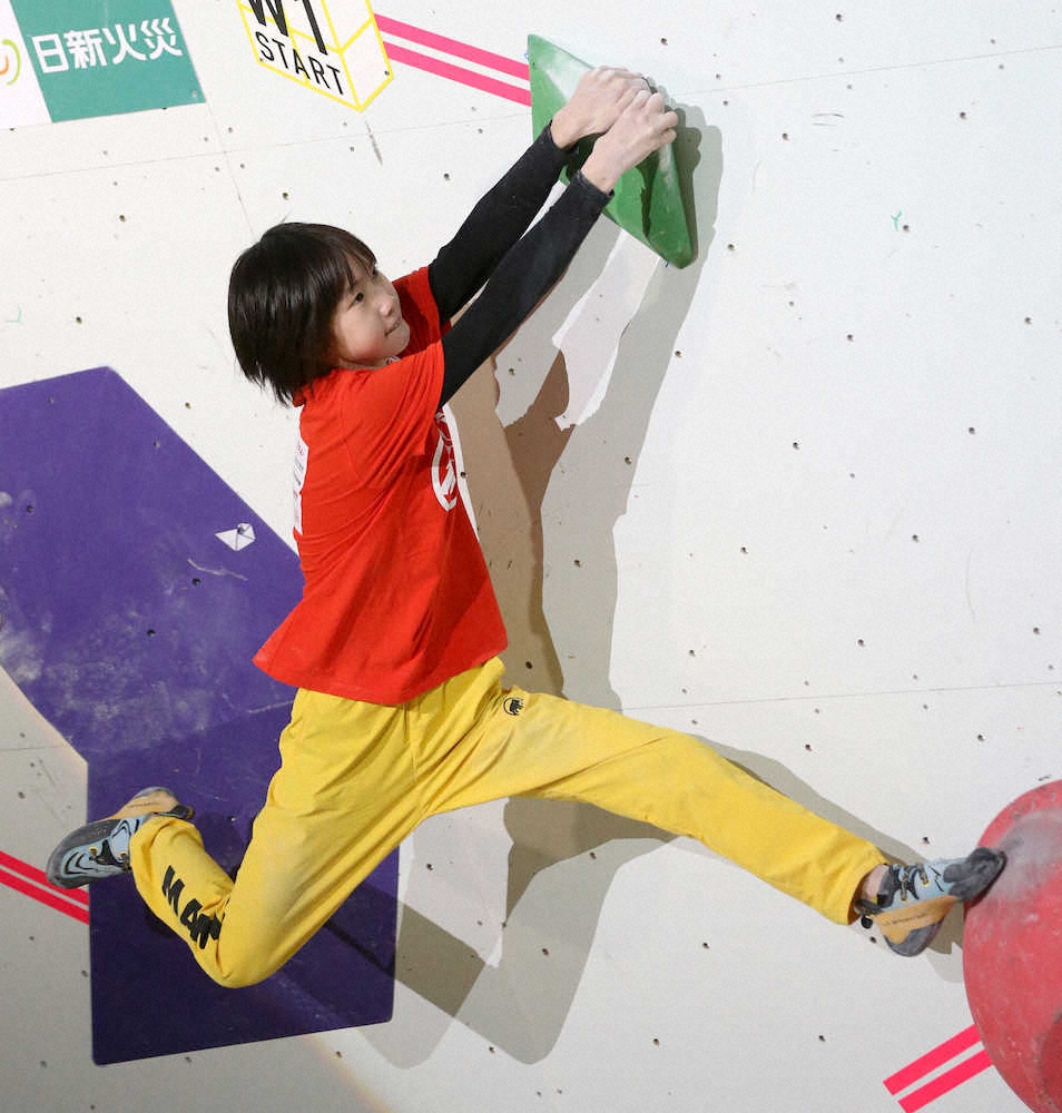 森秋彩トップ通過！ボルダリングにスーパー中学生 課題４つを「一撃」一発クリア スポーツ デイリースポーツ online