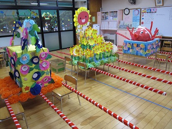 4 手作り飾り神輿 保育園、幼稚園のお祭り、会社行事にどうですか？子供神輿 神奈川県海老名市 みこし 飾り神輿 全国発送可能 お祭り 夏