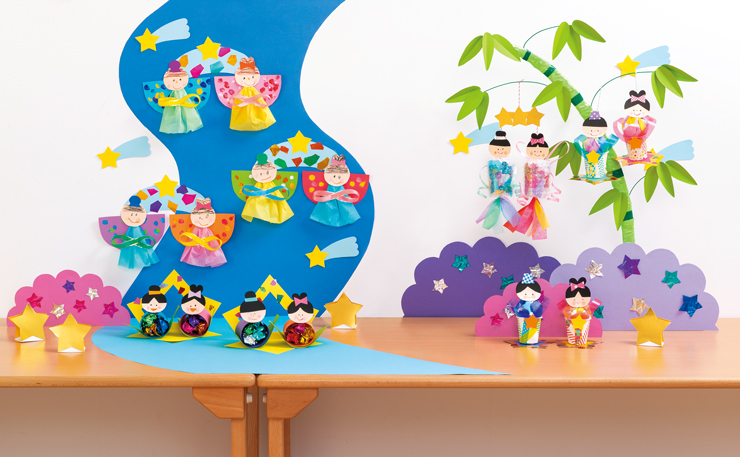 Amazon.co.jp: 七夕 製作キット 30セット 夏 壁面飾り 保育 保育園 幼稚園 施設 : おもちゃ