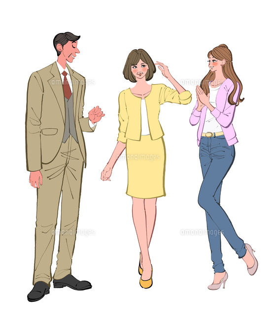 明るいお母さんの笑顔イラスト素材イラスト・フリー素材なら「シンテリ」