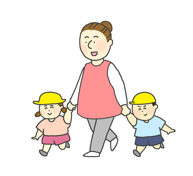 手を繋いでいる男の子と女の子のイラスト無料のフリー素材 イラストエイト