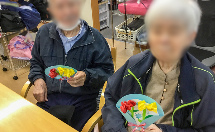 壁面飾り 母の日工作ネタ カーネーションの花束 Carnation bouquet 5月母の