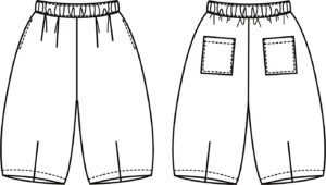 無料 型紙 ダウンロード版パジャマズボン - 子供服 型紙 販売パターンショップMahoeAnela