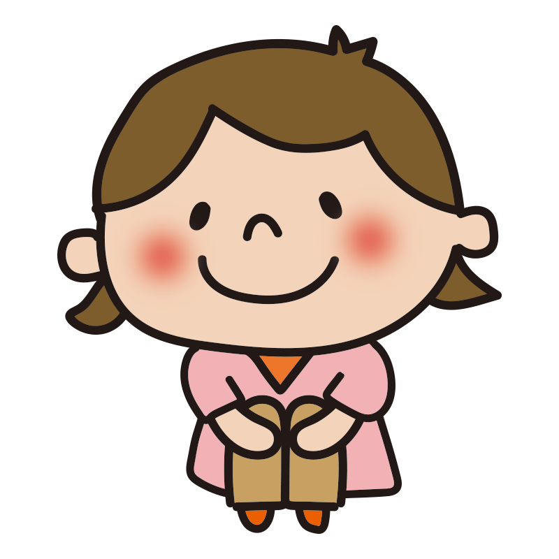 座っている女の子のイラスト素材17939236- PIXTA