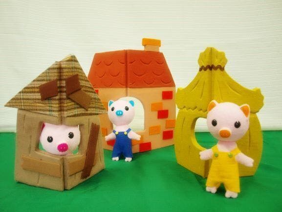 ペープサート素材 三匹のこぶた 保育教材 手遊び歌 - メルカリ