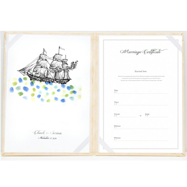 20％OFF にがおえ指紋アート結婚証明書 Resort -リゾート-結婚式 ウェルカムスペース・ 演出小物ならPIARY ピアリー