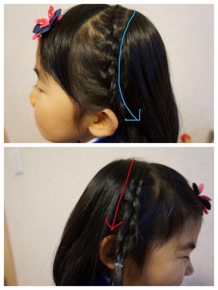 夏祭り ヘアアレンジ ポニーテール子供簡単TikTok