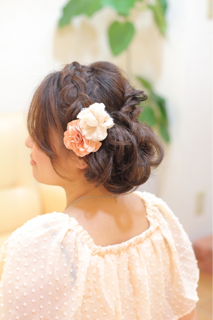 ヘアアレンジ 成人式おすすめヘアセット②編み込みアップ ヘアメイク動画ヘアセット