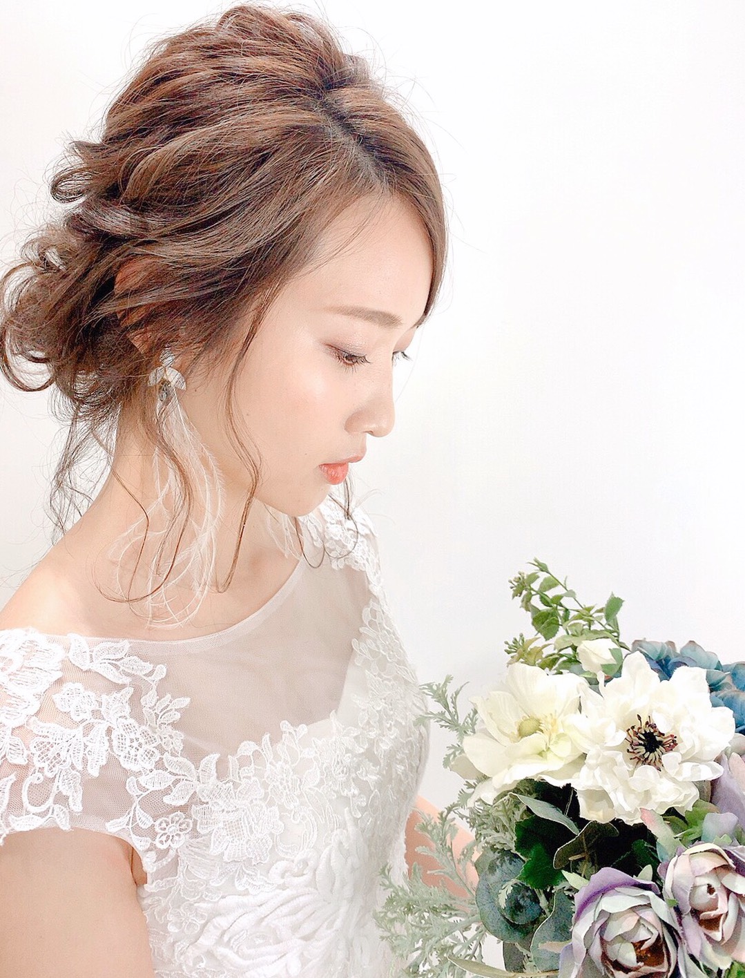 ミディアムヘアの花嫁さま必見♡『編みおろしヘア』特集❥︎:❥︎DRESSY 公式 ウェディングドレス・ファッション・エンタメニュース