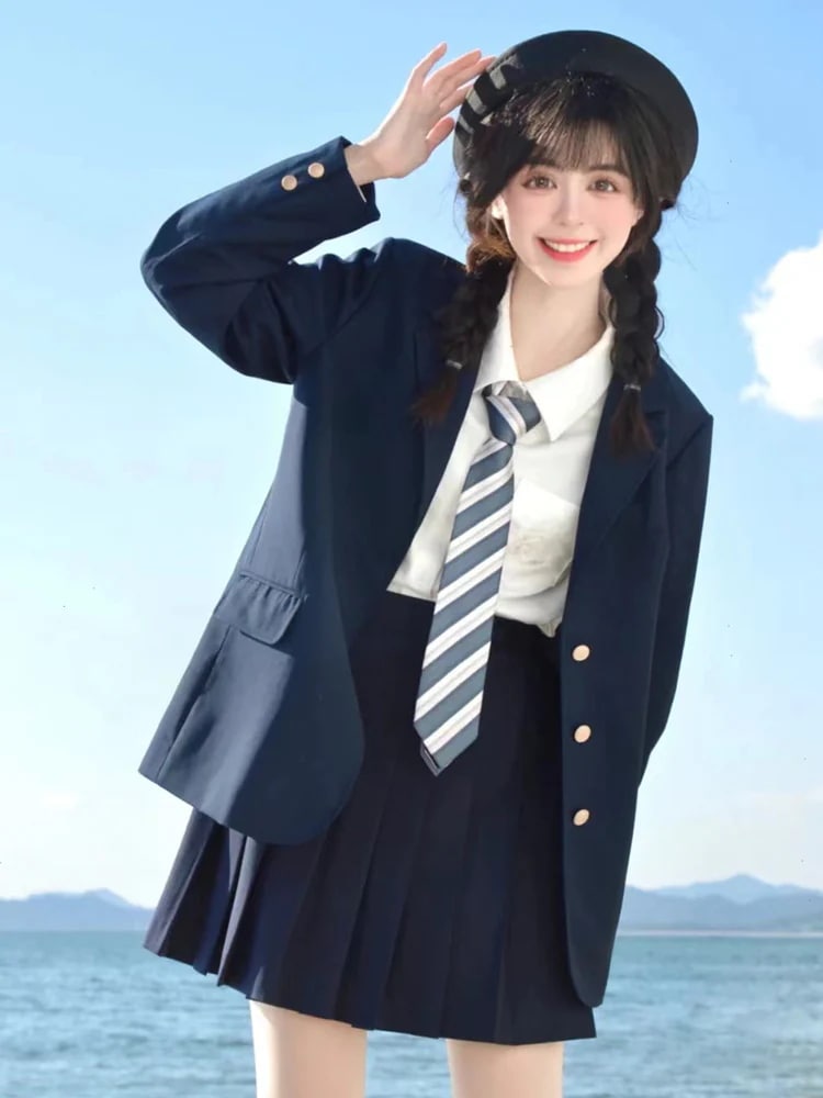 女子高生 制服 学生服 ワンピース 長袖 6点セット バッジ付き スクールスカート スクールワンピース 女子制服 女子高校生 コスプレ JK制服学生制服 コスチューム 仮装 学園祭 文化祭 卒業式 入学式 春夏秋冬 yunrui12 女子高生 制服 セーラー服 女子高校生 学生服 長袖