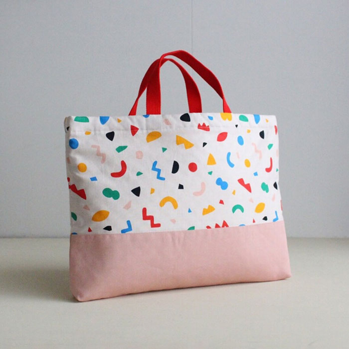 レッスンバッグ・手さげ袋 切替型 」の作り方Hoppelfin-ほっぺるふぃん