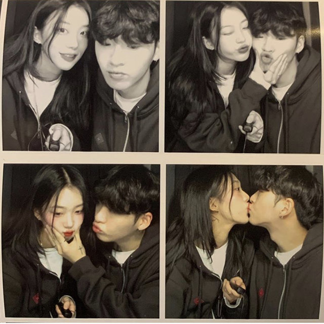 今流行ってるプリクラポーズカップルTikTok