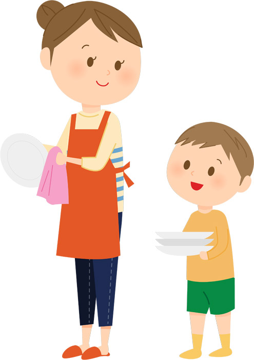 お母さんに甘える子供たちと昼寝をする子と猫 10468000127 の写真・イラスト素材アマナイメージズ