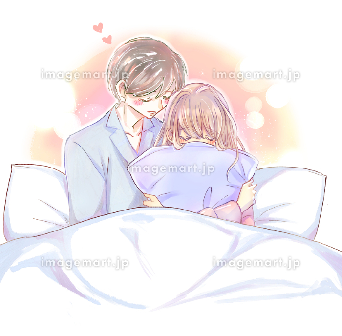 00444-女性から仕掛ける最適なキスするタイミング・ドライブデートで停車中にイチャイチャするカップルのイラストイラストの嗜み